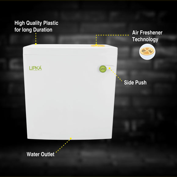 Square Flushing Cistern/ Flush Tank (White) |Commode not included| - LIPKA - Lipka Home