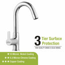 Fusion Swan Neck Brass Faucet with Round Swivel Spout (12 Inches) - LIPKA - Lipka Home