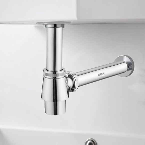 ECO Brass Bottle Trap CP (12 Inches) - LIPKA - Lipka Home