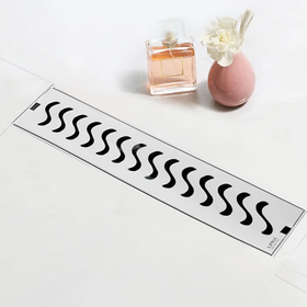 Wave Shower Drain Channel (24 x 3 Inches) - LIPKA - Lipka Home