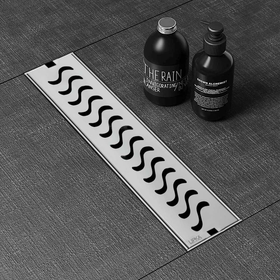 Wave Shower Drain Channel (12 x 3 Inches) - LIPKA - Lipka Home