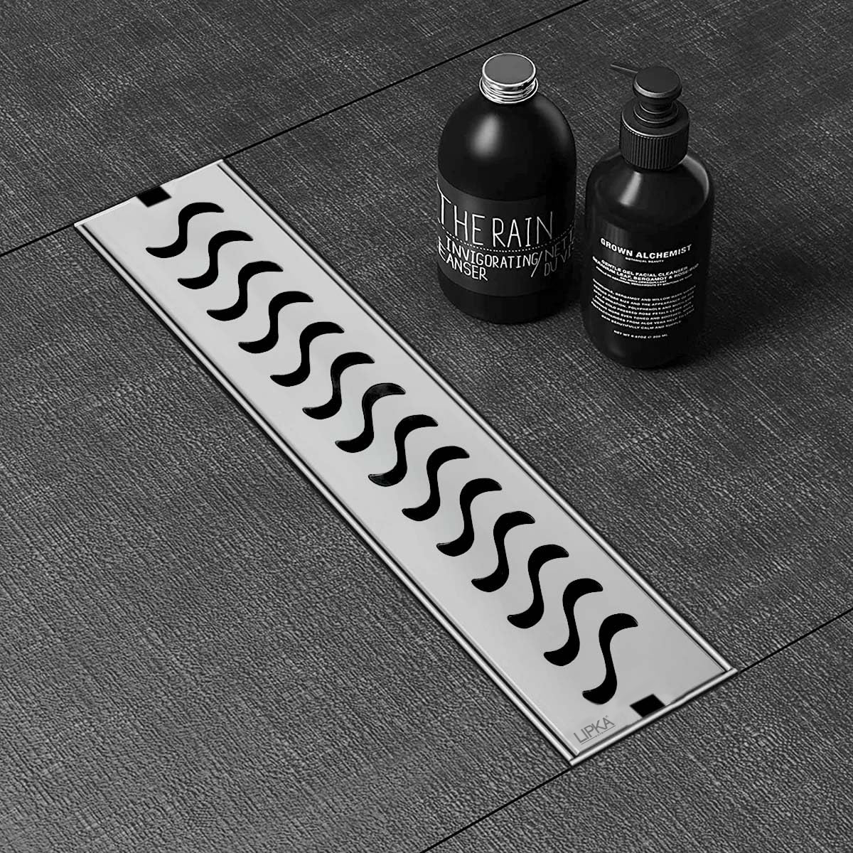 Wave Shower Drain Channel (18 x 4 Inches) - LIPKA - 0