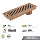 Vertical Shower Drain Channel - Antique Copper (24 x 4 Inches) - LIPKA - Lipka Home