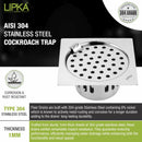 Square Flat Cut Floor Drain (5.5 x 5.5 Inches) with Hinge and Cockroach Trap - LIPKA - Lipka Home