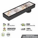 Tile Insert Shower Drain Channel - Black (12 x 3 Inches) - LIPKA - Lipka Home