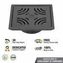 Purple Exclusive Square Floor Drain in Black PVD Coating (5 x 5 Inches) with Cockroach Trap - LIPKA - Lipka Home
