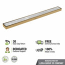 Marble Insert Shower Drain Channel - Yellow Gold (40 x 2 Inches) - LIPKA - Lipka Home