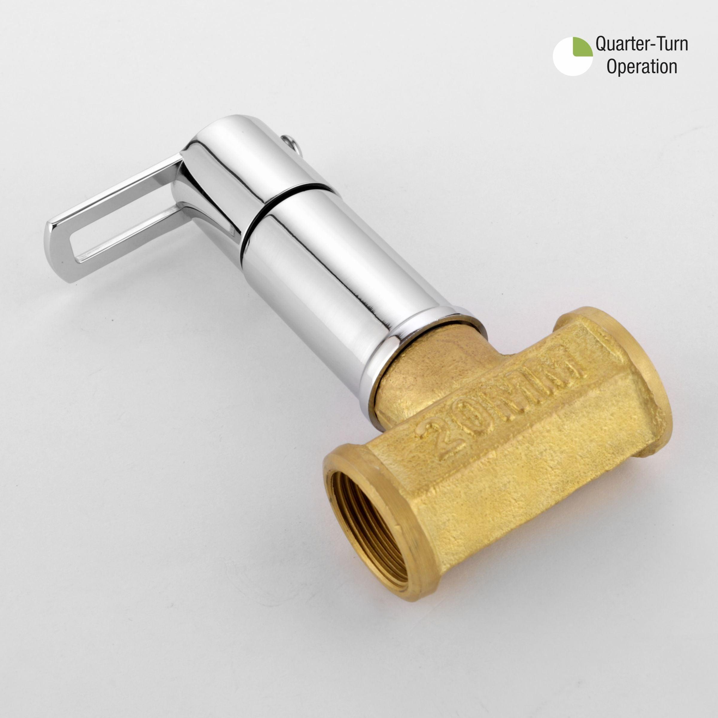 Kube Concealed Stop Valve (20mm) Brass Faucet - LIPKA - Lipka Home