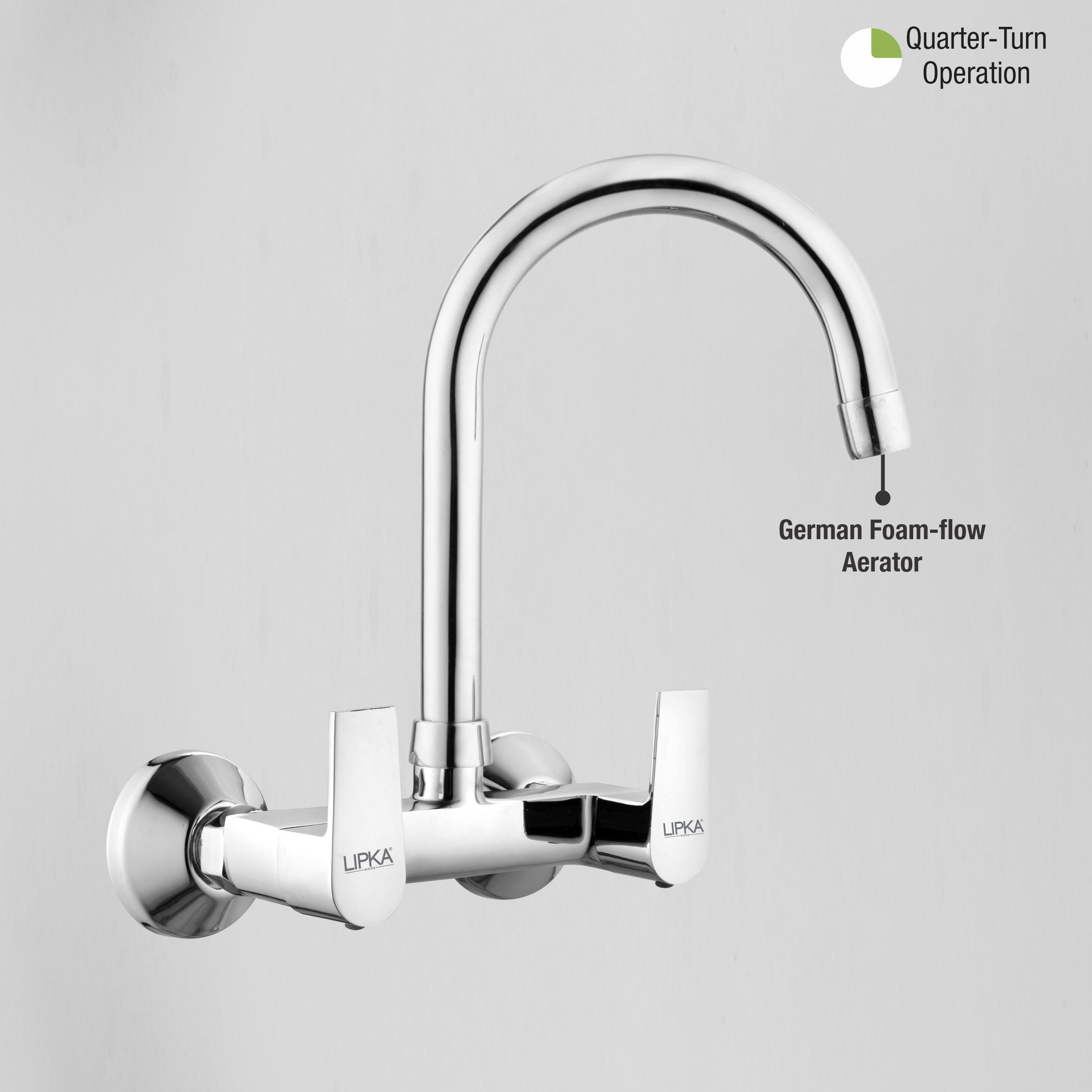 Victory Sink Mixer with Medium (15 Inches) Round Swivel Spout Faucet - LIPKA - Lipka Home