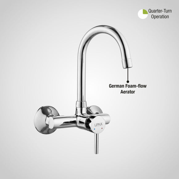 Kyron Single Lever Sink Mixer with Swivel Spout (20 Inches) - LIPKA - Lipka Home