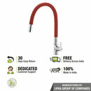 Fusion Swan Neck Brass Faucet with Flexible Silicone Spout (Red) - LIPKA - Lipka Home