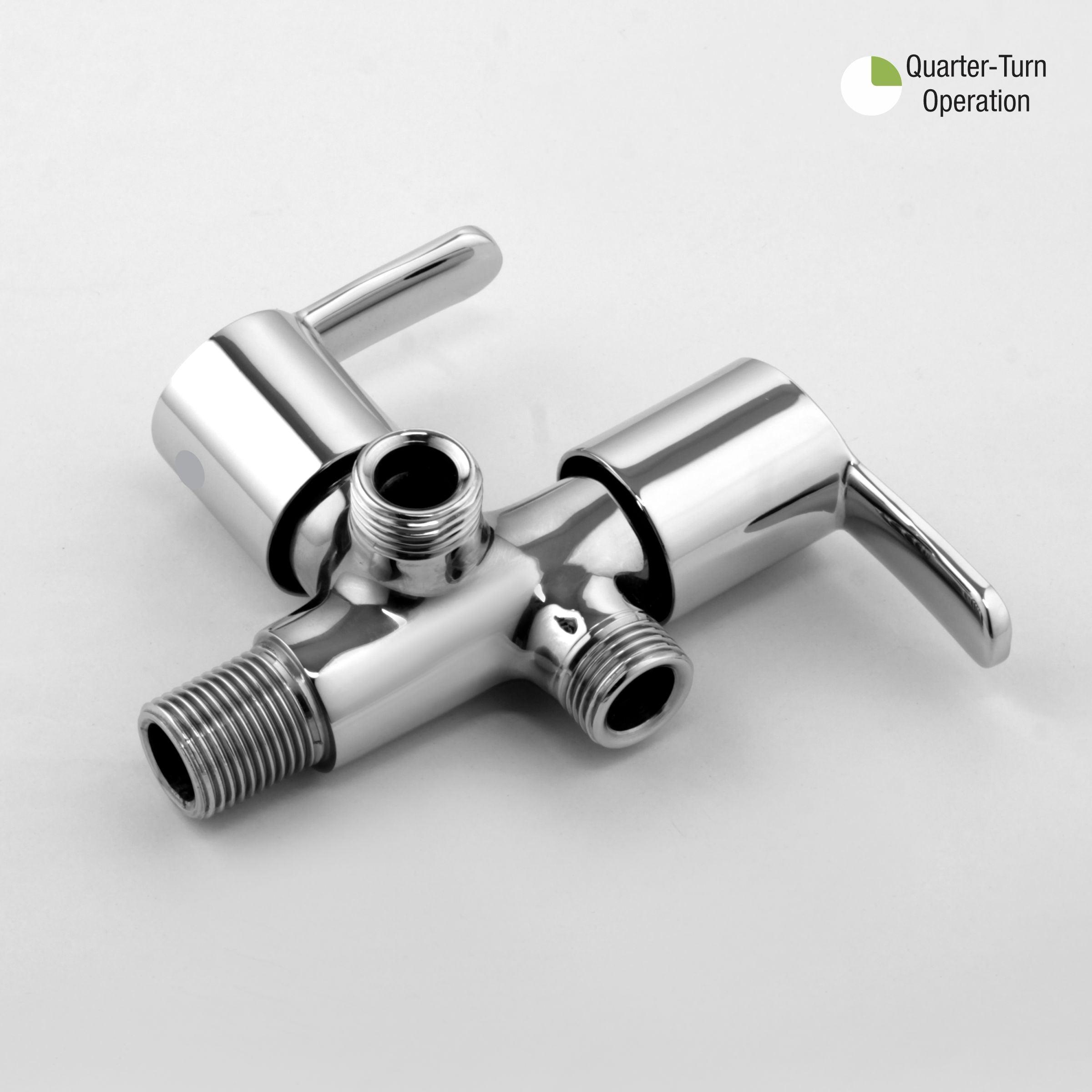 Frenk Angle Valve Two Way Double Handle Brass Faucet - LIPKA - Lipka Home