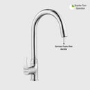 Coral Swan Neck Brass Faucet with Round Swivel Spout (15 Inches) - LIPKA - Lipka Home
