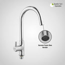 Kyron Swan Neck Brass Faucet with Round Swivel Spout (15 Inches) - LIPKA - Lipka Home