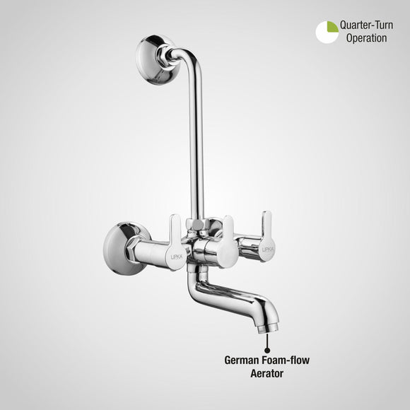 Fusion Wall Mixer Brass Faucet with L Bend - LIPKA - Lipka Home