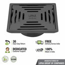 Green Exclusive Square Floor Drain in Black PVD Coating (5 x 5 Inches) with Cockroach Trap - LIPKA - Lipka Home