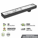 Marble Insert Shower Drain Channel - Black (32 x 3 Inches) - LIPKA - Lipka Home