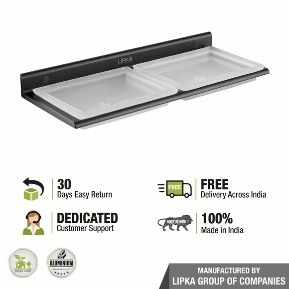 Fire Double Soap Dish (Space Aluminium) - LIPKA - Lipka Home