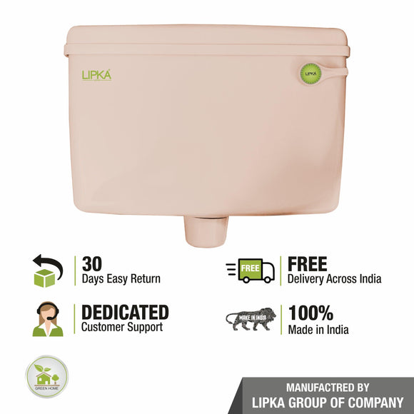 Round Flushing Cistern/ Flush Tank (Pink) |Commode not included| - LIPKA - Lipka Home