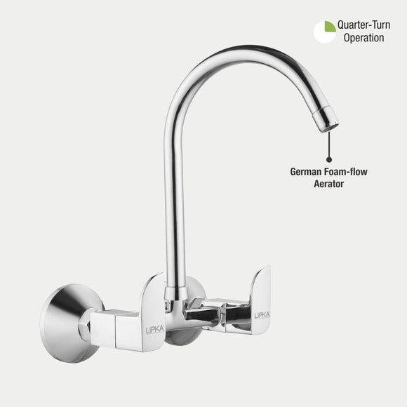 Arise Sink Mixer Brass Faucet with Round Swivel Spout (20 Inches) - LIPKA - Lipka Home