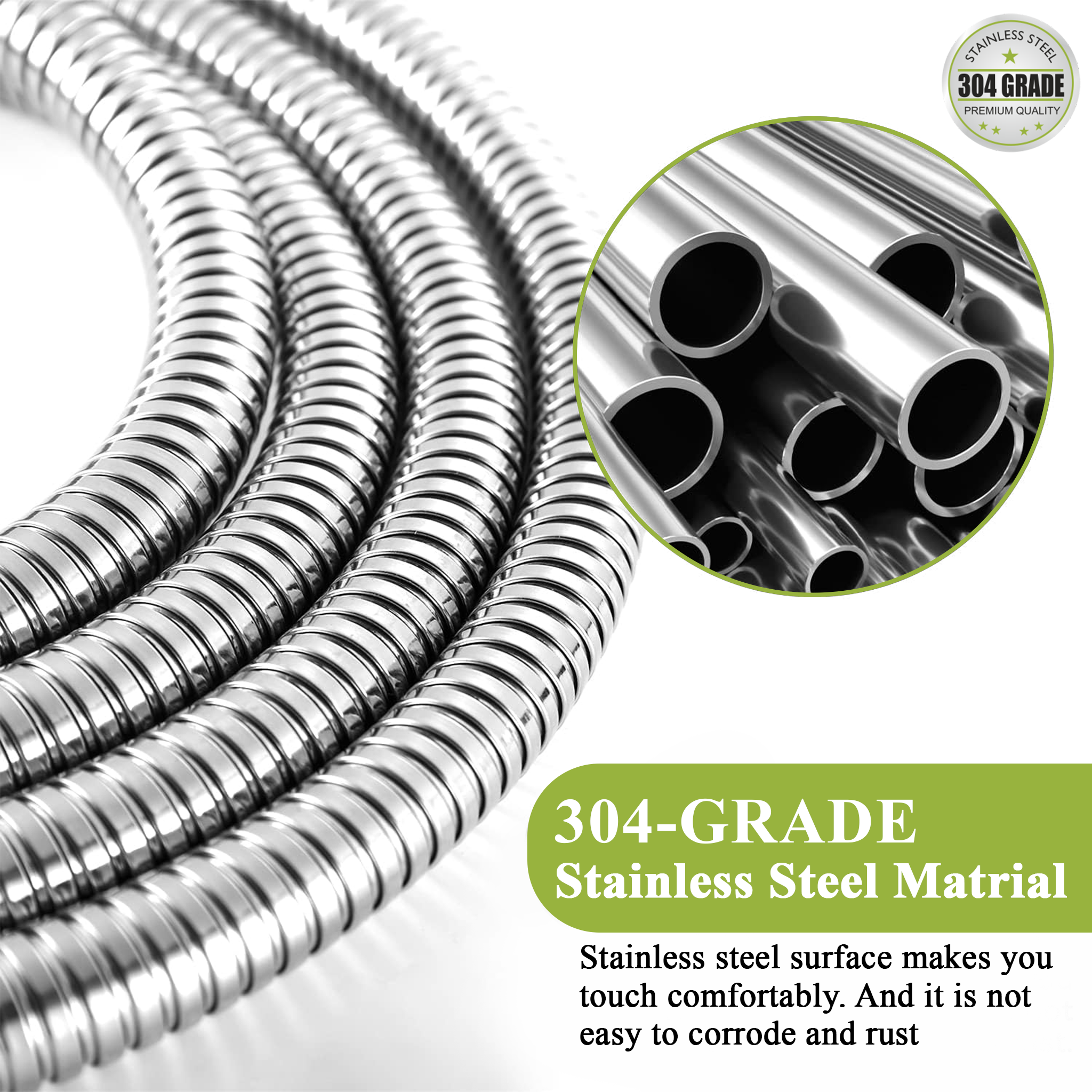 304 grade stainless steel shower tube