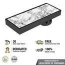 Marble Insert Shower Drain Channel - Black (12 x 5 Inches) - LIPKA - Lipka Home