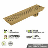 Palo Shower Drain Channel - Yellow Gold (40 x 4 Inches) - LIPKA