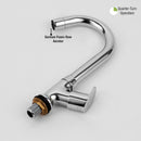 Apple Swan Neck Brass Faucet with Round Swivel Spout (12 Inches) - LIPKA - Lipka Home