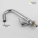 Lava Swan Neck with Swivel Spout (12 Inches) Brass Faucet - LIPKA - Lipka Home