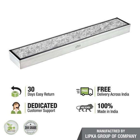 Tile Insert Shower Drain Channel (24 x 2 Inches) - LIPKA - Lipka Home