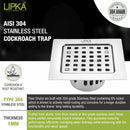 Agni Square Floor Drain (6 x 6 Inches) with Cockroach Trap- LIPKA - Lipka Home