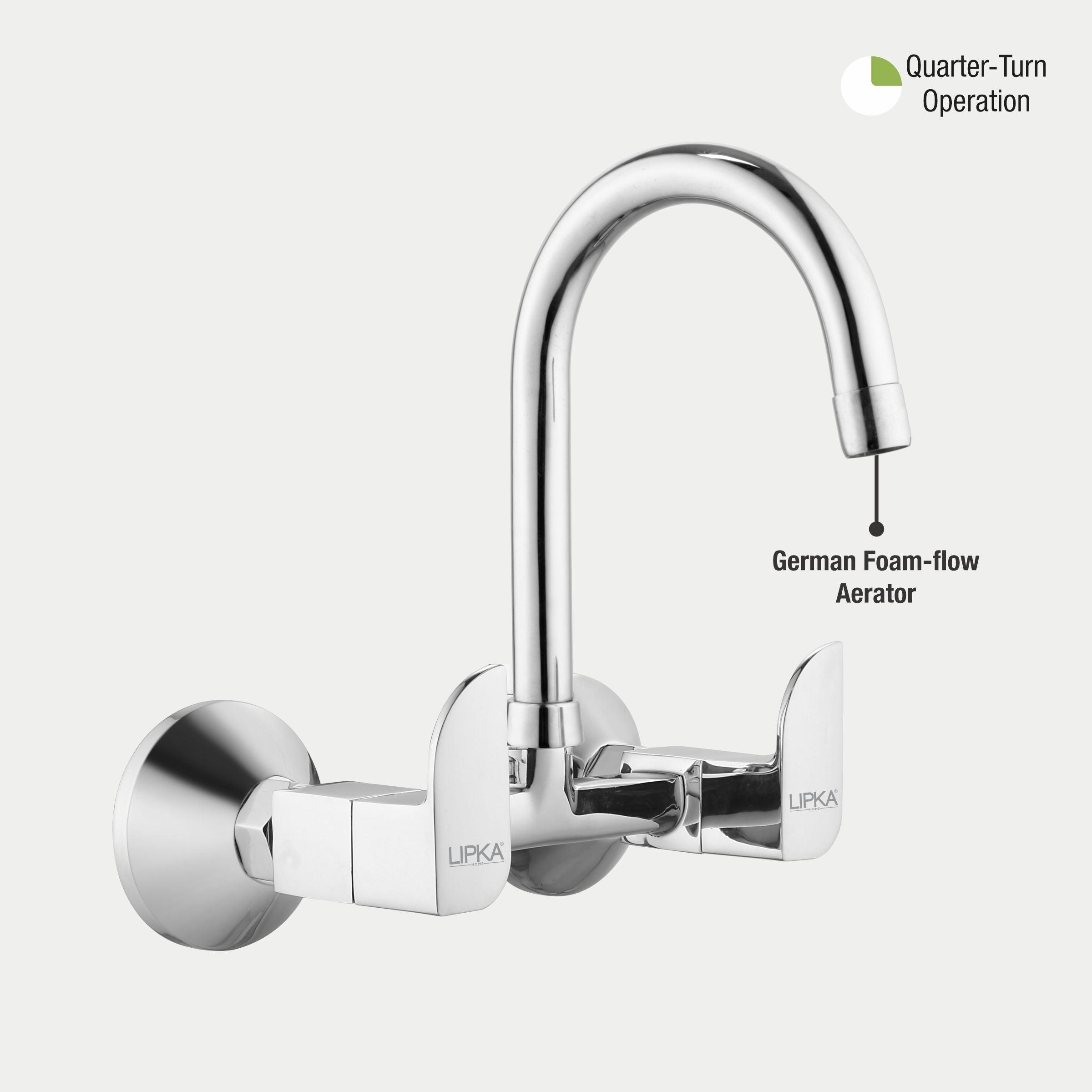 Arise Sink Mixer Brass Faucet with Round Swivel Spout (15 Inches) - LIPKA - Lipka Home