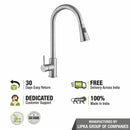 Kyron Single Lever 304-Grade Pull-out Mixer Faucet with Swivel Spout & Dual Flow (Silver) - LIPKA - Lipka Home
