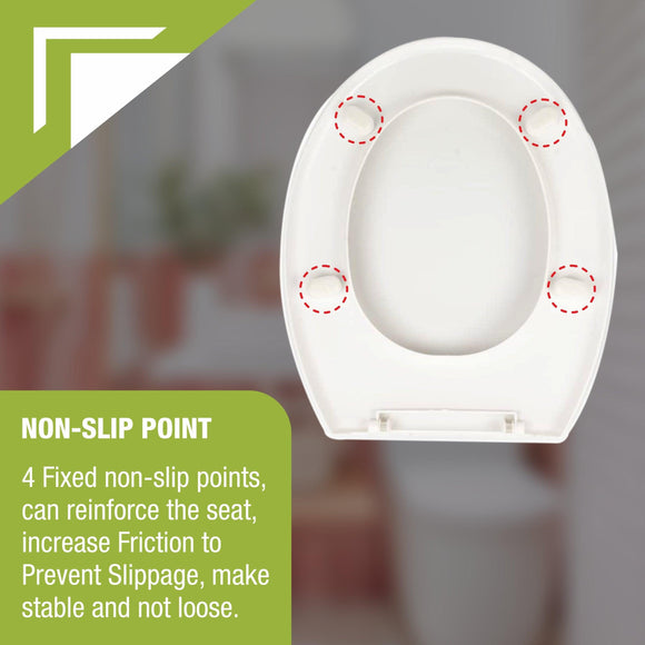 Oval Toilet Seat Cover PVC (White) |Commode not included| - LIPKA - Lipka Home