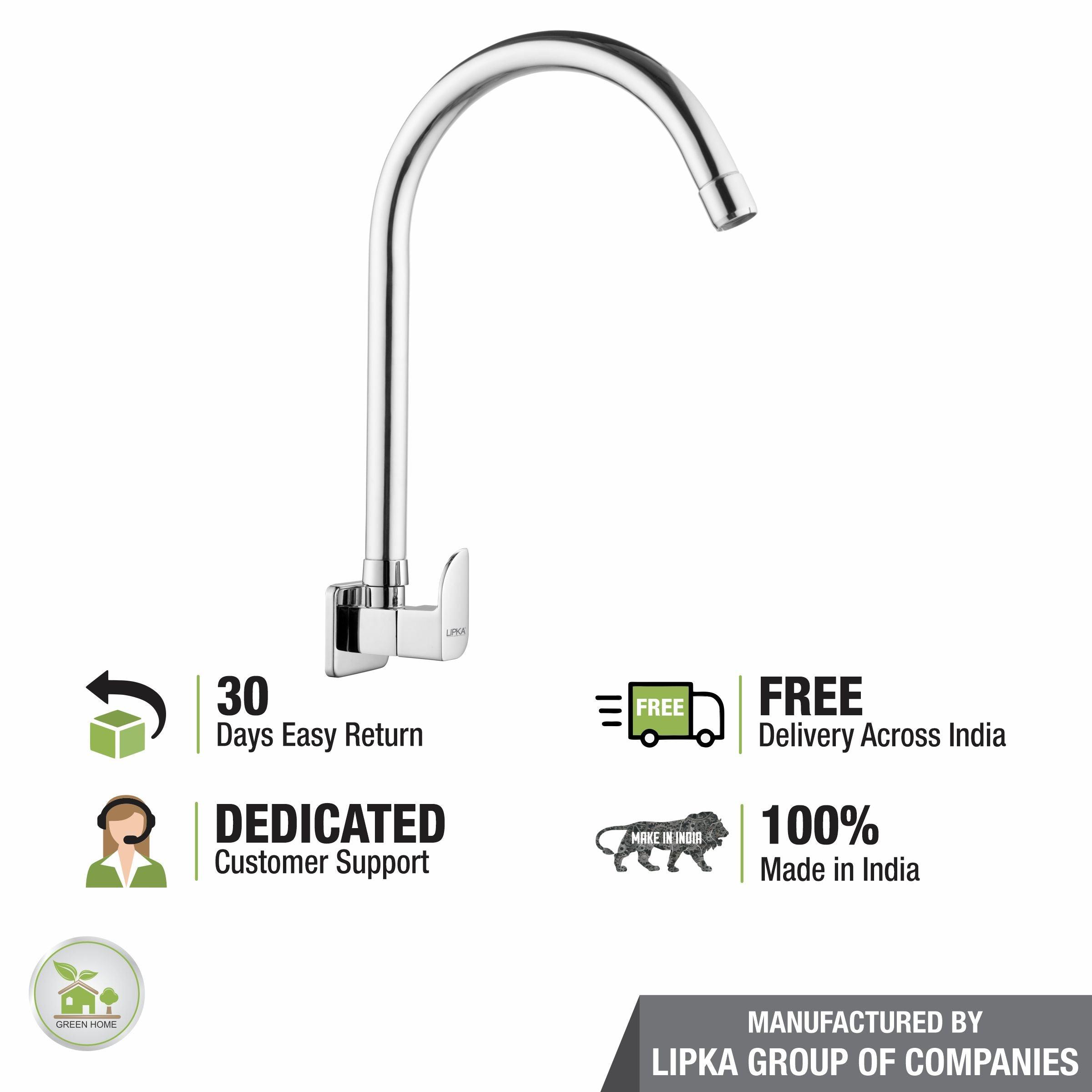 Arise Sink Tap Brass Faucet with Round Swivel Spout (20 Inches) - LIPKA - Lipka Home