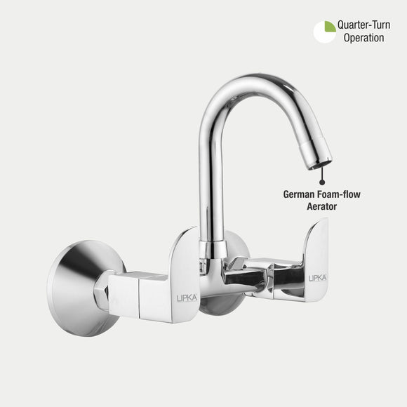Arise Sink Mixer Brass Faucet with Round Swivel Spout (12 Inches) - LIPKA - Lipka Home