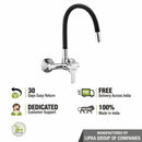 Fusion Single Lever Sink Mixer with Black Flexible Silicone Spout (20 Inches) - LIPKA - Lipka Home