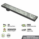 Tile Insert Shower Drain Channel - Black (40 x 5 Inches) - LIPKA - Lipka Home