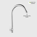 Coral Swan Neck Brass Faucet with Round Swivel Spout (20 Inches) - LIPKA - Lipka Home