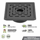 Orange Exclusive Square Floor Drain in Black PVD Coating (5 x 5 Inches) with Hole & Cockroach Trap - LIPKA - Lipka Home