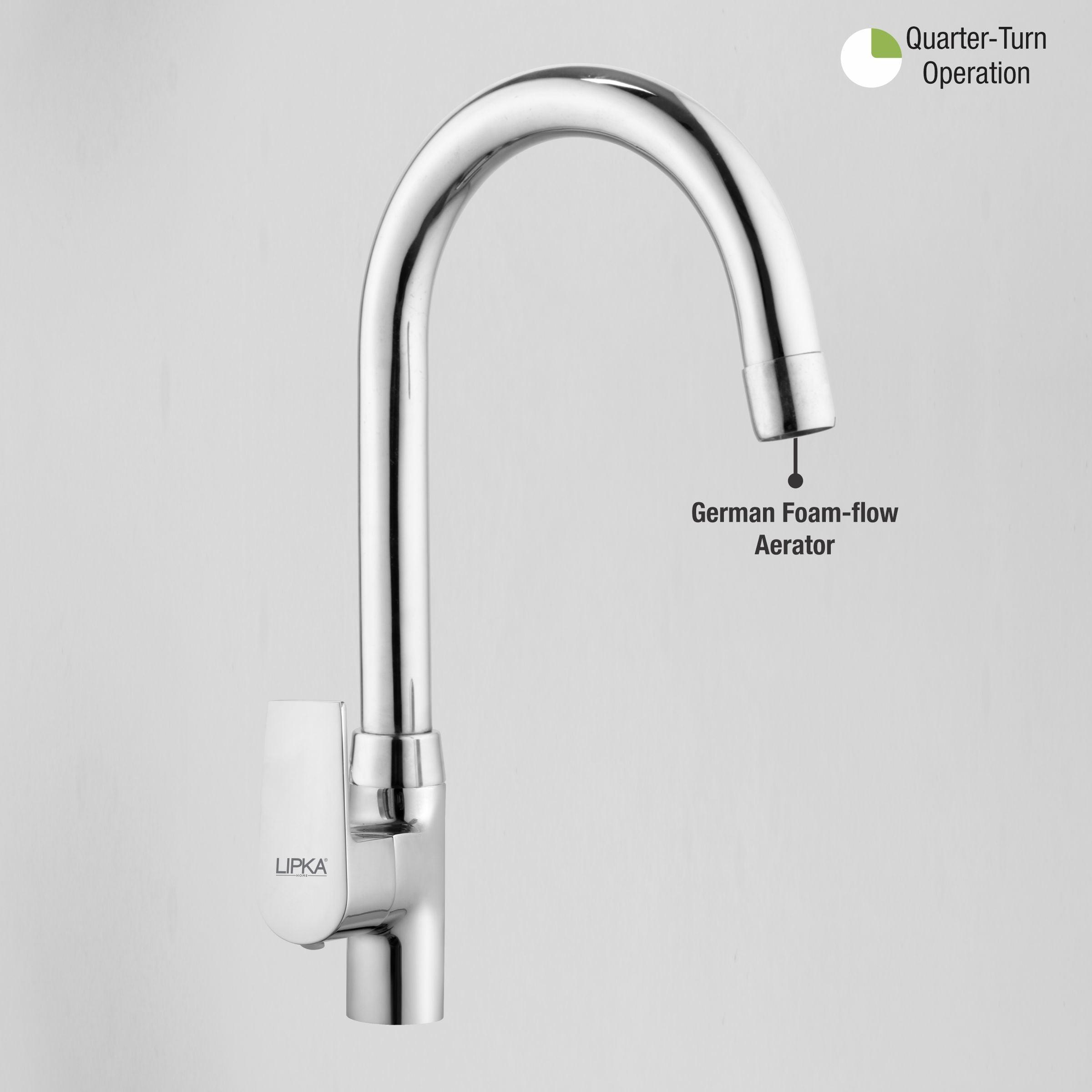 Victory Swan Neck with Medium (15 Inches) Round Swivel Spout Faucet - LIPKA - Lipka Home