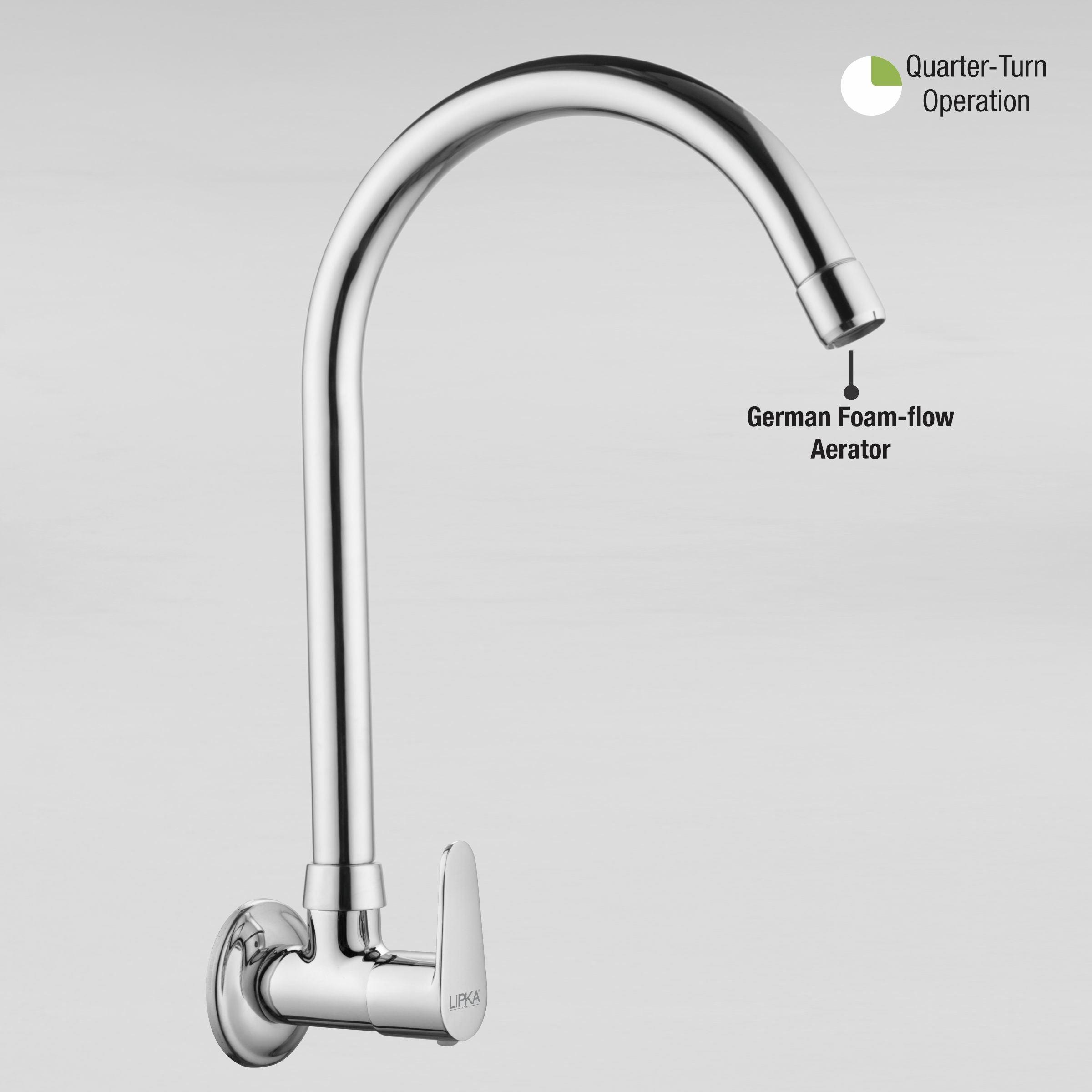 Virgo Sink Tap Brass Faucet with Round Swivel Spout (20 Inches) - LIPKA - Lipka Home