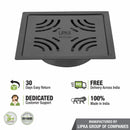 Purple Exclusive Square Flat Cut Floor Drain in Black PVD Coating (6 x 6 Inches) with Cockroach Trap - LIPKA - Lipka Home