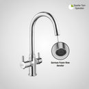 Kyron Centre Hole Basin Mixer Brass Faucet with Round Swivel Spout (15 Inches) - LIPKA - Lipka Home