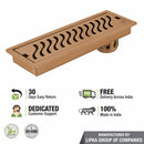 Wave Shower Drain Channel - Antique Copper (12 x 5 Inches) - LIPKA - Lipka Home