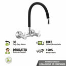 Fusion Sink Mixer Brass Faucet with Flexible Silicone Spout (Black) - LIPKA - Lipka Home