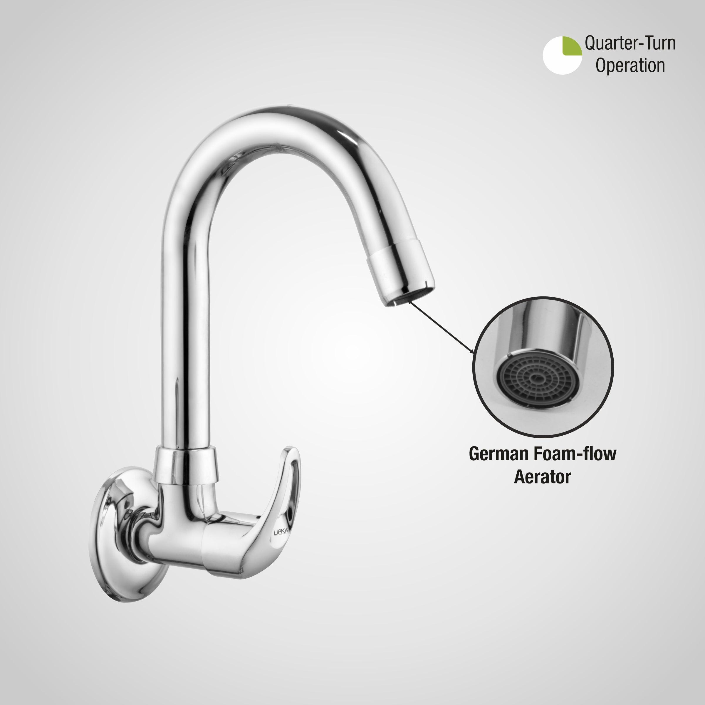Pixel Sink Tap Brass Faucet with Round Swivel Spout (12 Inches) - LIPKA - Lipka Home