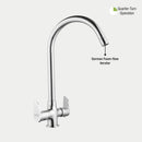 Arise Centre Hole Basin Mixer Brass Faucet with Round Swivel Spout (20 Inches) - LIPKA - Lipka Home