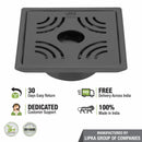 Purple Exclusive Square Floor Drain in Black PVD Coating (6 x 6 Inches) with Hole & Cockroach Trap - LIPKA - Lipka Home