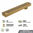 Wave Shower Drain Channel - Yellow Gold (36 x 3 Inches) - LIPKA - Lipka Home